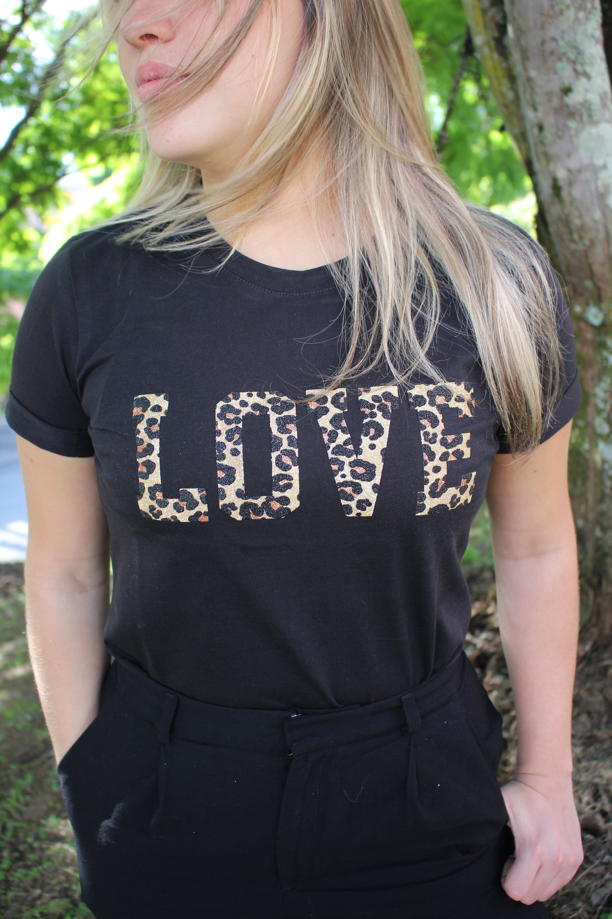 T-Shirt LOVE Animal Print